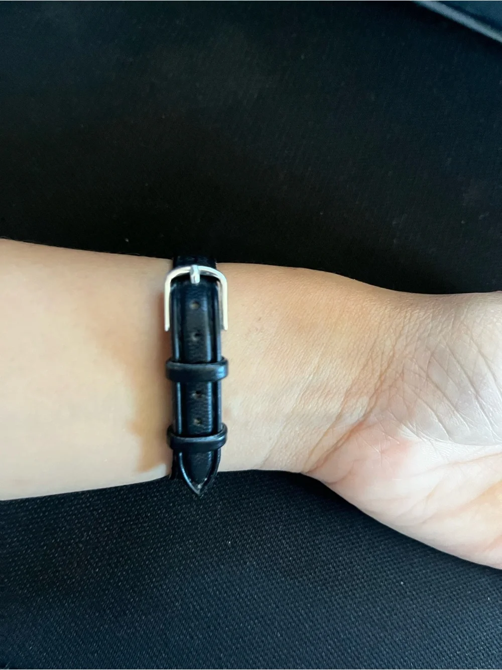 Disney Black & Tan Strap Wristwatch with Logo Back
